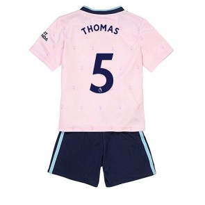 Arsenal Thomas Partey #5 kläder Barn 2022-23 Tredje Tröja Kortärmad (+ korta byxor)